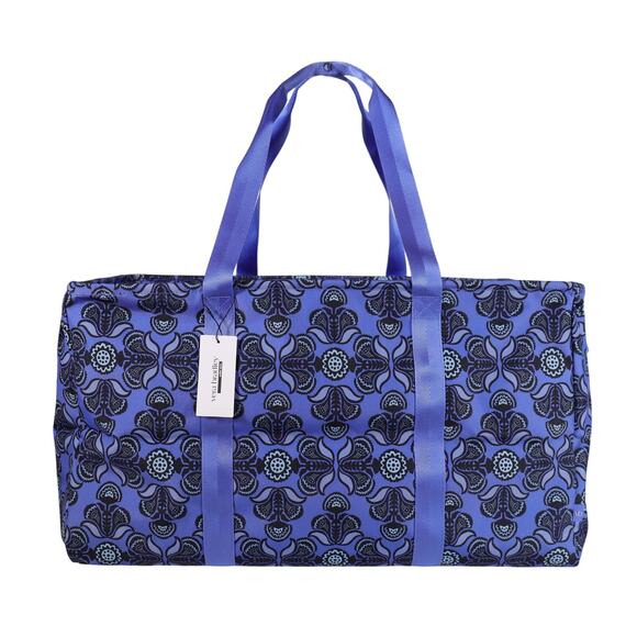 Vera Bradley Large Collapsible Car Storage Tote - Baja Blue Tile - NWT - Picture 4 of 6